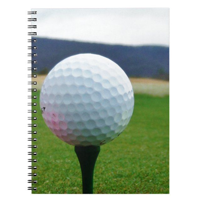 Cuaderno Golf Ball en un campo de golf de montaña (Frente)