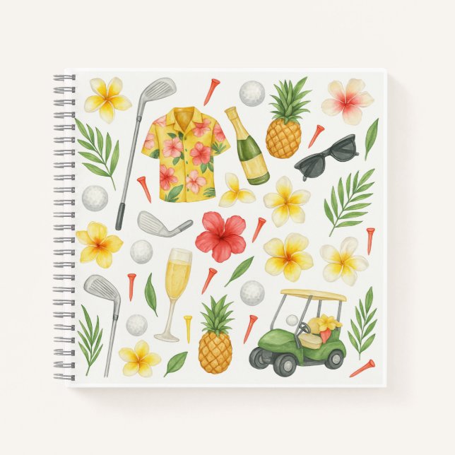 Cuaderno Golf de Hawái temática para Golfer (Anverso)