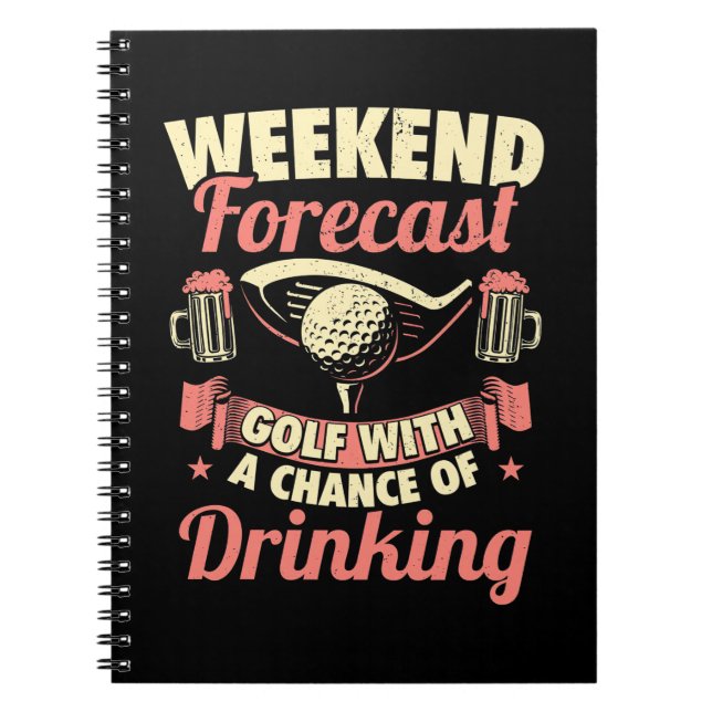 Cuaderno Golf De Previsión De Fin De Semana Con Una Posibil (Frente)