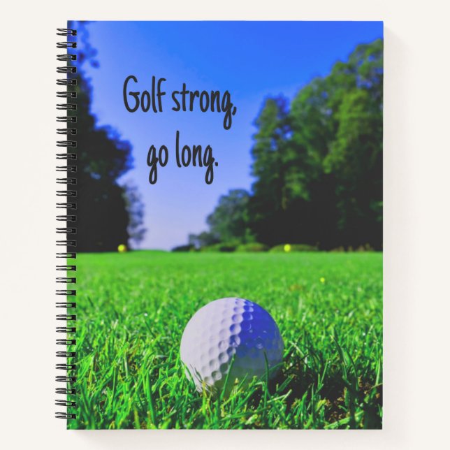 Cuaderno Golf fuerte, larga bola de golf (Anverso)