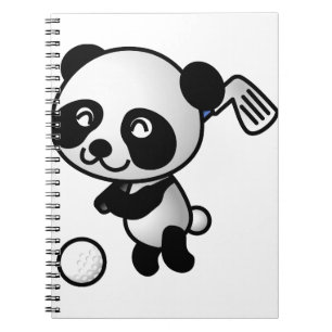 Cuaderno Golf Jugando Panda