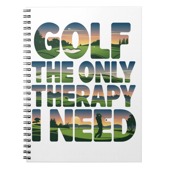 Cuaderno Golf la única terapia, moderna (Frente)