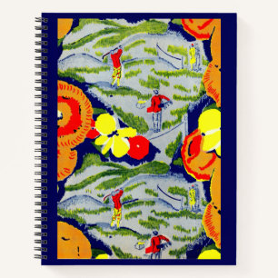 Cuaderno golf y flores