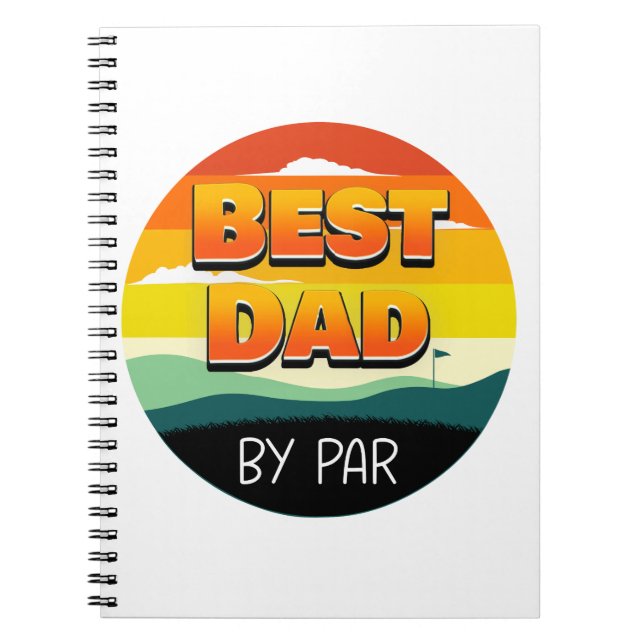 Cuaderno Golfer Dad al mejor papá de Par (Frente)