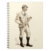 Golfer de época con tubería de tabaco y botas