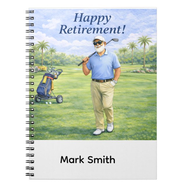 Cuaderno Golfer is relaxing in golf course retirement  (Frente)