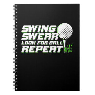 Cuaderno Golfer Swing Sweet Look For Ball