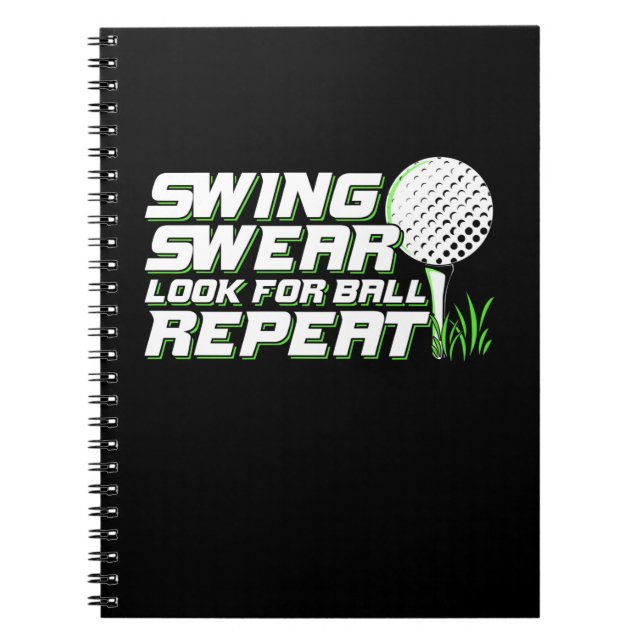 Cuaderno Golfer Swing Sweet Look For Ball (Frente)