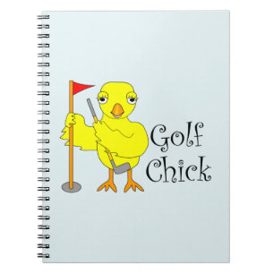 Cuaderno Golfing Chick Text