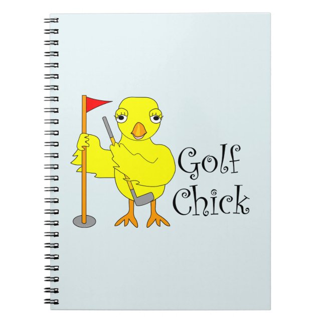 Cuaderno Golfing Chick Text (Frente)