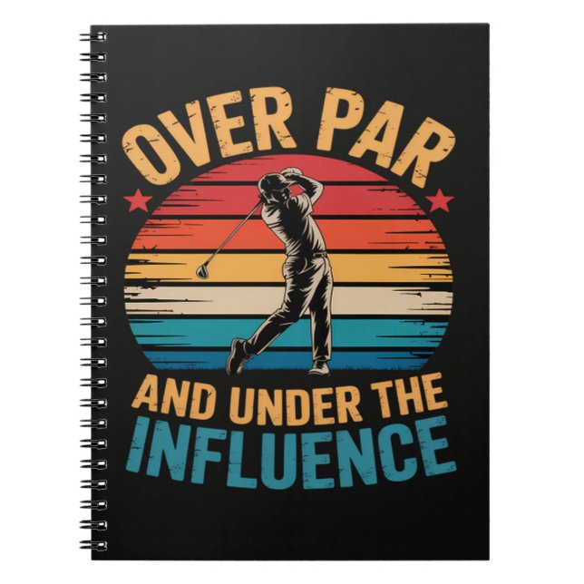 Cuaderno Golfing Divertido Bebiendo (Frente)