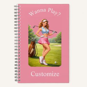 Cuaderno Golfista femenina en forma Thunder_Cove