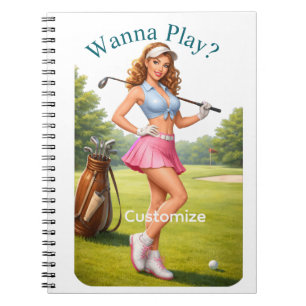 Cuaderno Golfista femenina en forma Thunder_Cove