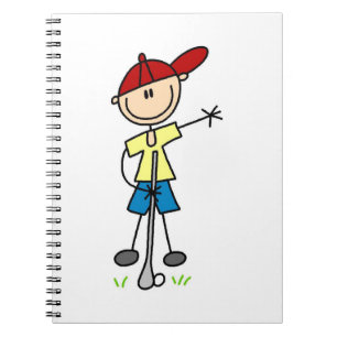 Cuaderno Golfista masculino de figuras de palitos