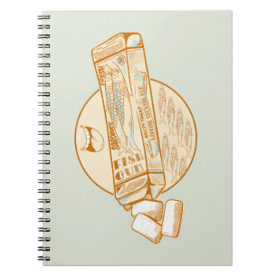 Cuaderno Goma de chicle aromatizado con sardina