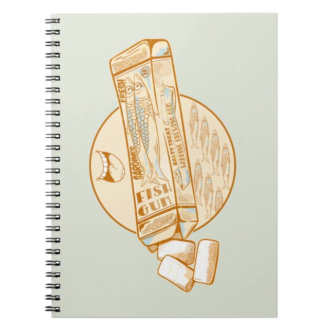 Cuaderno Goma de chicle aromatizado con sardina (Frente)