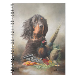 Cuaderno Gordon setter con faisanes, arte