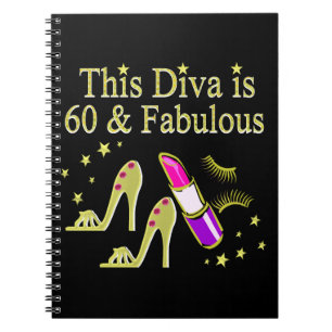 CUADERNO GORGEOUS GOLD 60TH CUMPLEAÑOS DISEÑO DE ALTO CORAZ