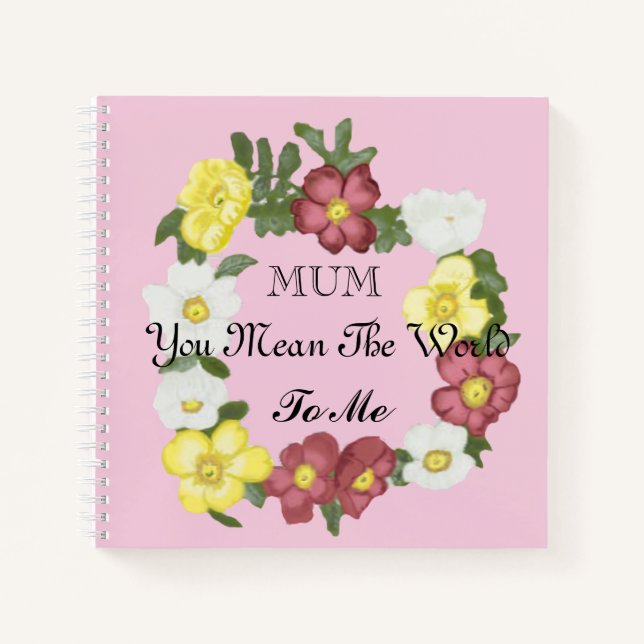 Cuaderno Gorgoous Editable Wild Rosa (Anverso)
