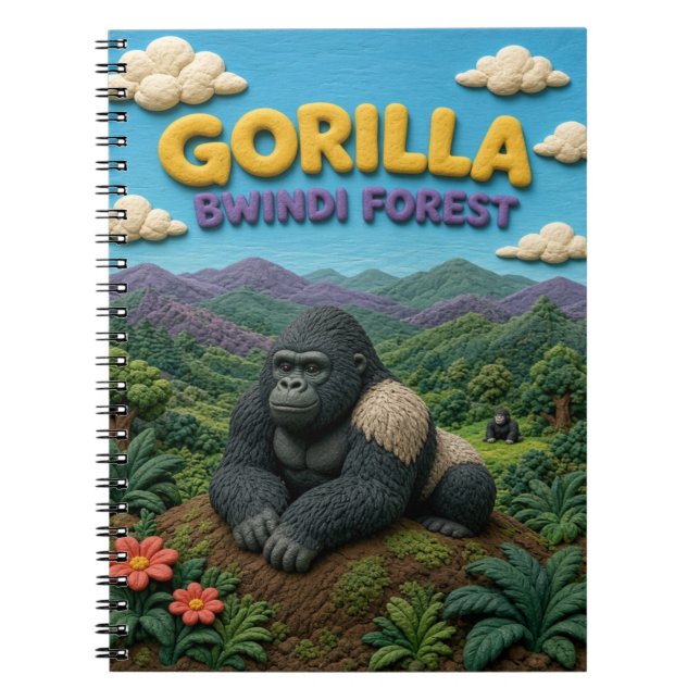 Cuaderno Gorila Bosque Bwindi Moderno KlayKoo (Frente)