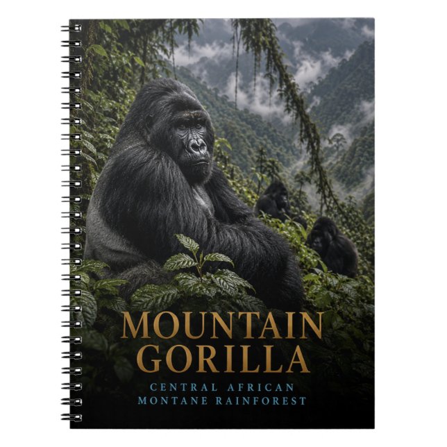 Cuaderno Gorila de Montaña Selva Tropical ANIMALES (Frente)
