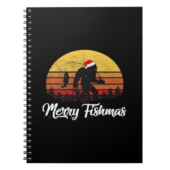 Cuaderno Gorila de Navidad Sombrero de Santa Alegre Fishmas (Frente)