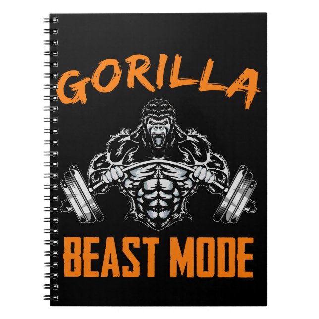 Cuaderno Gorila Halterofilia Bebida Hopelaje Fitness (Frente)