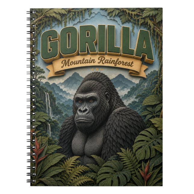 Cuaderno Gorila Montaña Selva Tropical POPCUT (Frente)