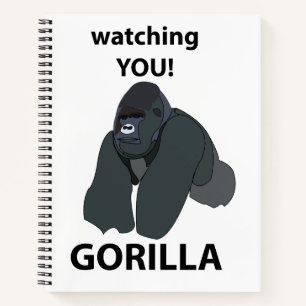 Cuaderno Gorila Observándote Gorila Divertido