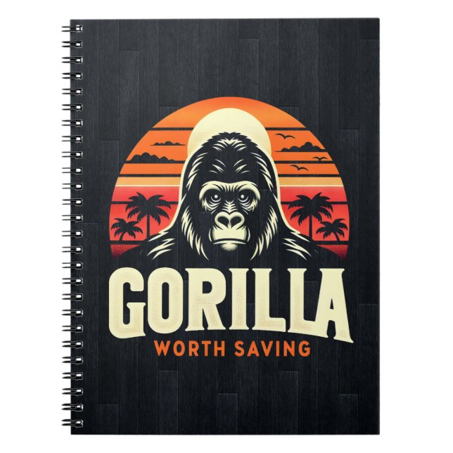 Cuaderno Gorilas que vale la pena salvar la vida salvaje (Frente)