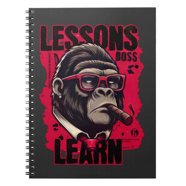 Cuaderno Gorilla Boss Lessons Learn Spiral Notebook  (Frente)