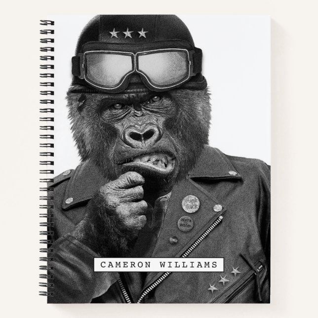 Cuaderno Gorilla Guy | Añadir su nombre (Anverso)