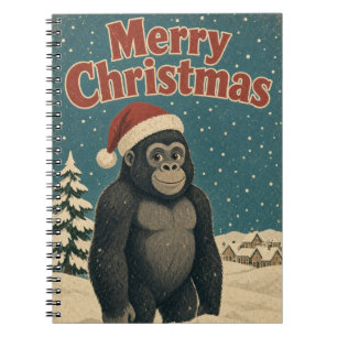 Cuaderno Gorilla Village Animal Navidad Nieve