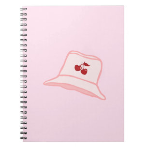Cuaderno Gorra cubeta de cereza coqueta rosa bebé dibujos a