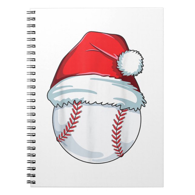 Cuaderno Gorra de béisbol de Navidad sombrero de Santa Bola (Frente)