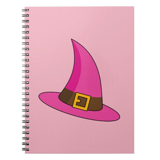 Cuaderno Gorra de bruja rosa (Frente)