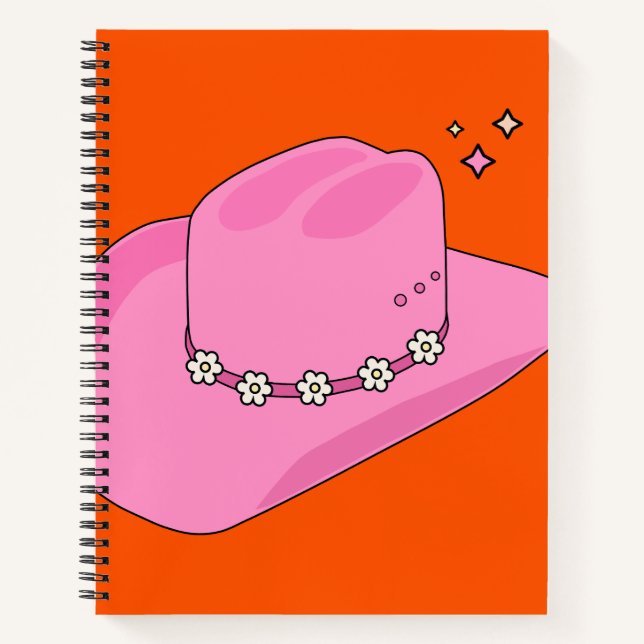 Cuaderno Gorra De Vaquero Naranja Y Rosa (Anverso)