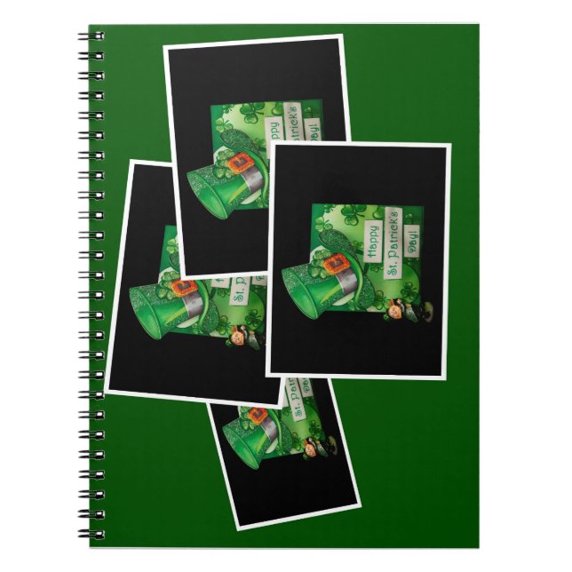 Cuaderno Gorra del Día de San Patricio y Leprechaun (Frente)