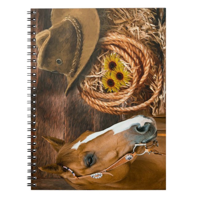 Cuaderno Gorra Lasso Sunflowers de Cowboy Occidental (Frente)