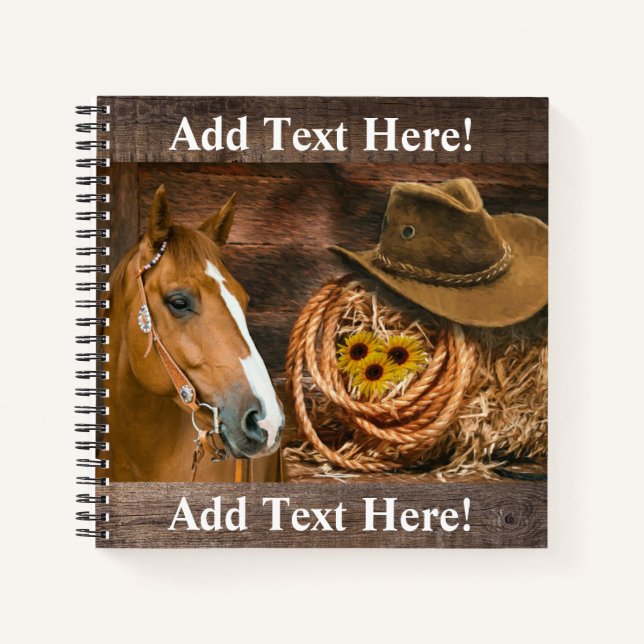 Cuaderno Gorra Lasso Sunflowers de Cowboy Occidental (Anverso)