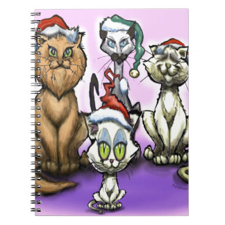 Cuaderno Gorras de Navidades gatos