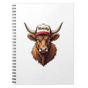 Cuaderno Gorrito de camionero occidental Vintage Howdy High