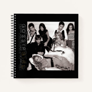 Cuaderno Gossip Chica Black and White Group Graphic