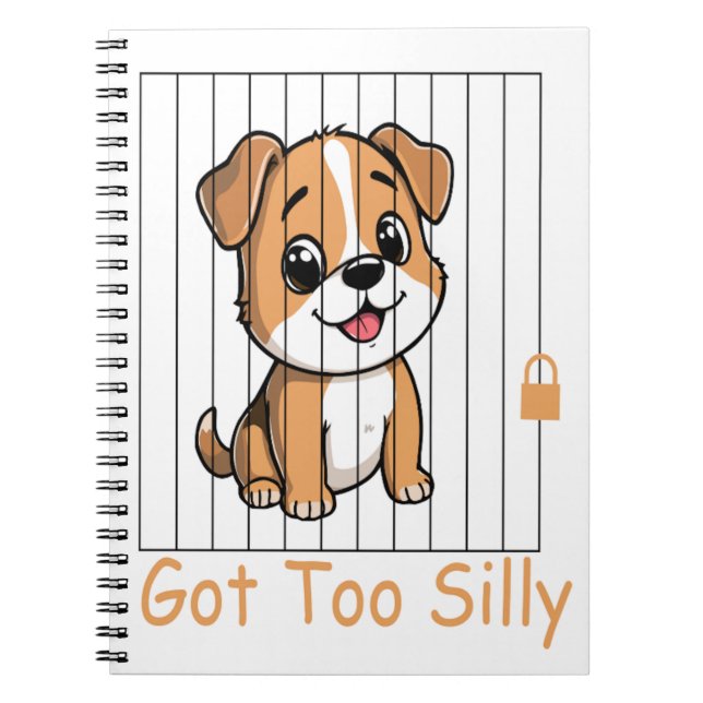 Cuaderno Got Too Silly Funny Dog Pun Humor  (Frente)