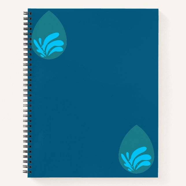 Cuaderno gotas de agua abstracto (Anverso)