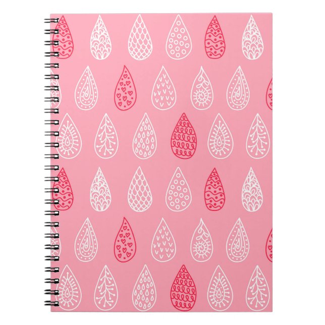 Cuaderno Gotas de agua de Doodle: patrón de cosecha (Frente)