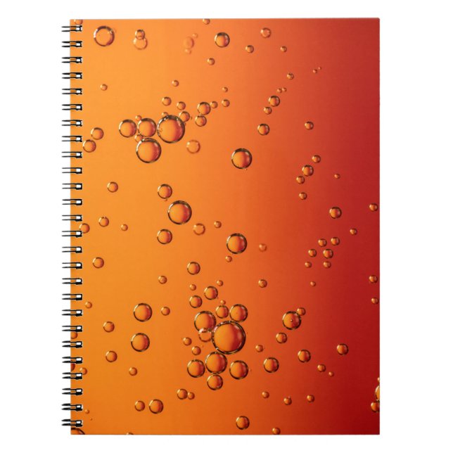 Cuaderno Gotas de agua en la superficie naranja (Frente)