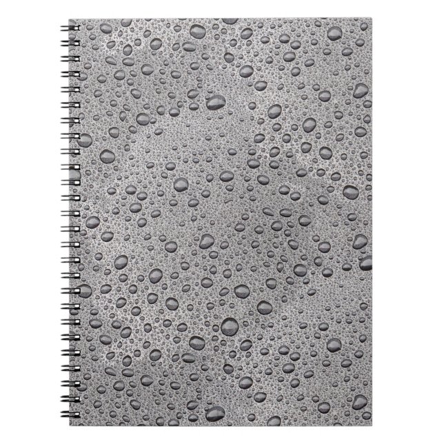 Cuaderno Gotas de agua gris (Frente)