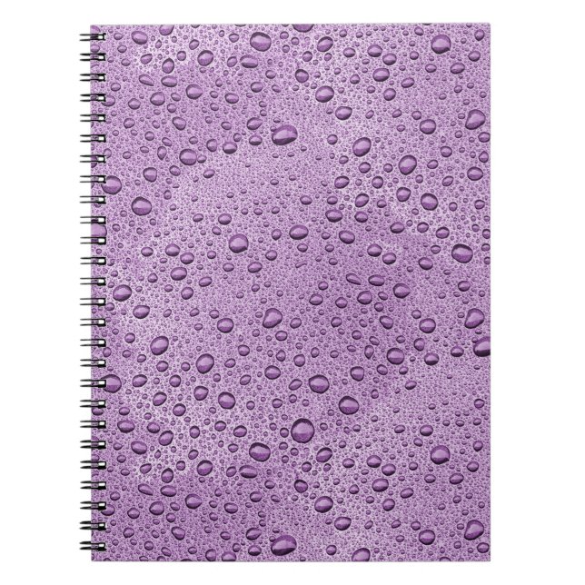 Cuaderno Gotas de agua morada (Frente)