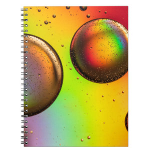 Cuaderno Gotas de agua verdes y amarillas